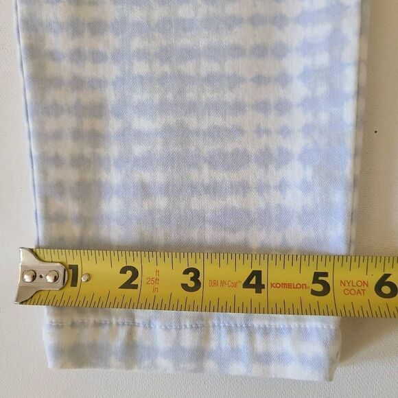 GAP Ultra Skinny Womens Blue White Print Stretch Ankle Pants Size 8 - Picture 12 of 14